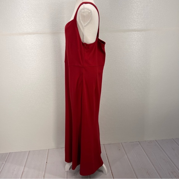 NWT Elegant Sleeveless Dresses Mesh V-Neck with Mesh Panel Maxi Cocktail Dress - Picture 8 of 17